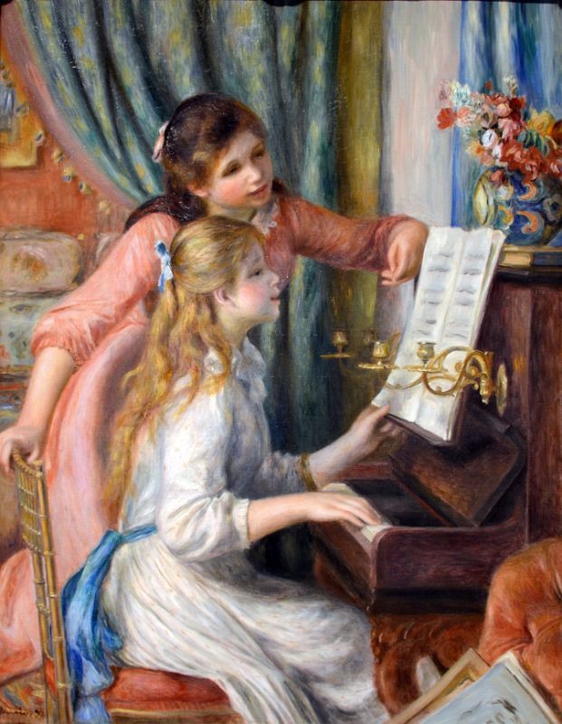 03 Two Young Girls at the Piano - Auguste Renoir 1892 - Robert Lehman Collection New York Metropolitan Museum Of Art